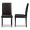 Baxton Studio Mia Modern Dark Brown Faux Leather Upholstered Dining Chair, PK2 142-8029 - alternate 4